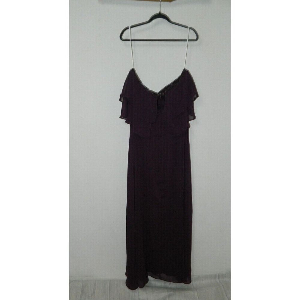 Lulu's Dress Devoted to Romance Dark Purple Strapless Maxi‎ Dress Size X-Large